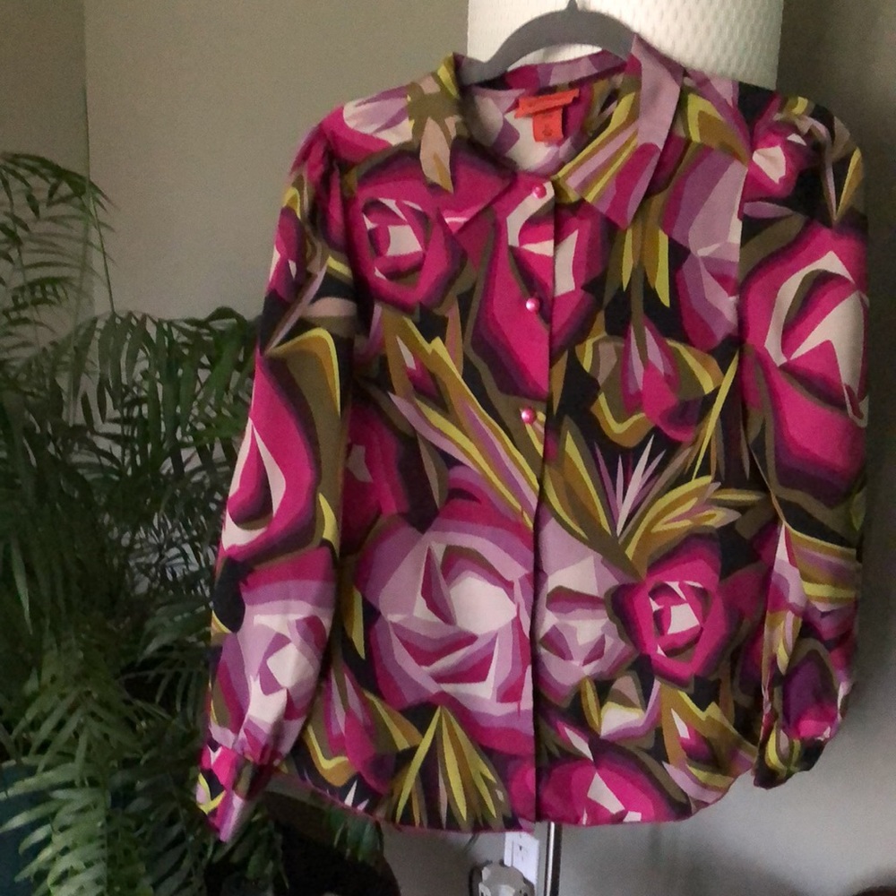 Missoni for Target Pearl button blouse.